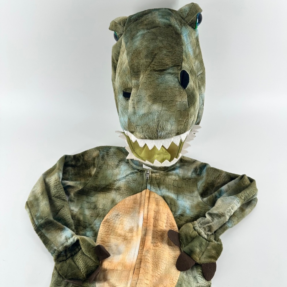Pottery Barn Kids T-Rex Dinosaur Costume Green Polyester 3T